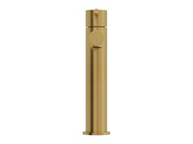 Supporting Image 2 - Mizu Drift Medium Height Basin Mixer Tap Straight Spout Brushed Brass (6 Star) Lead Free