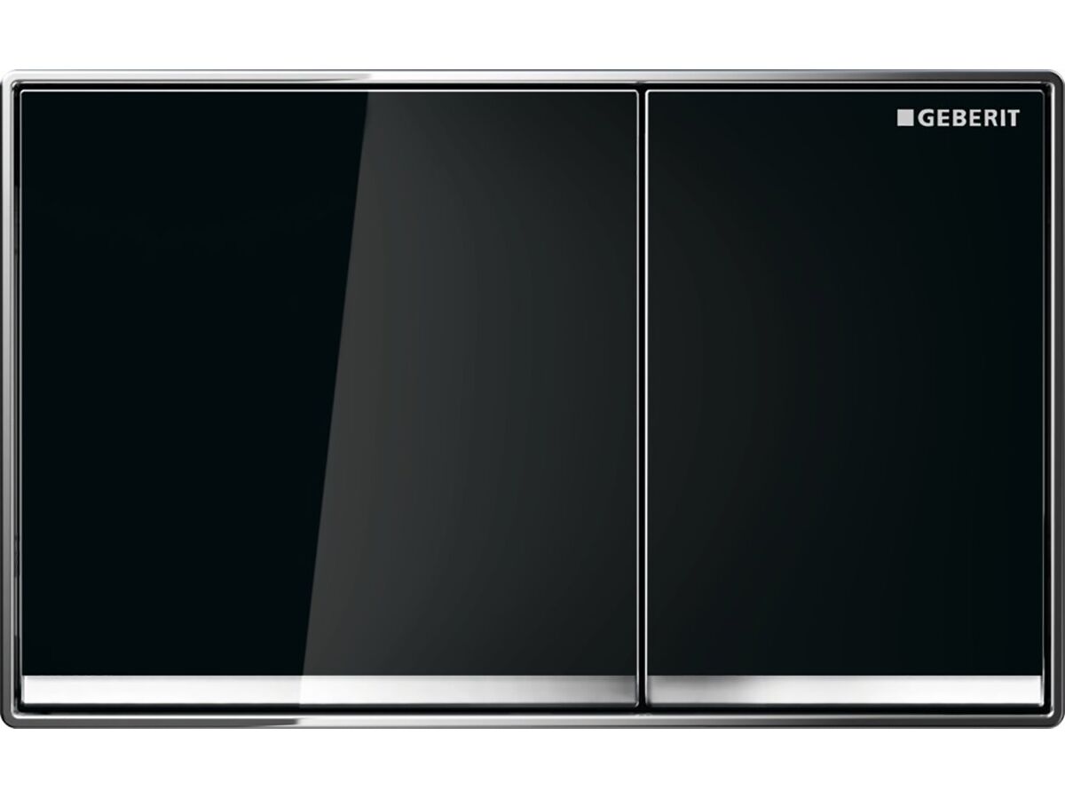 Geberit Omega 60 Dual Flush Button Black Glass