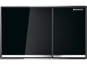 Geberit Omega 60 Dual Flush Button Black Glass