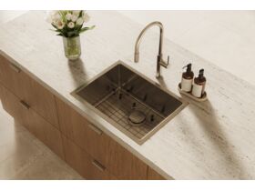 In Situ - Memo Zenna Extended Single Bowl Sink Nanoplated Nickel