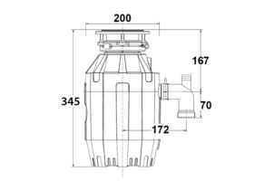 Franke TE-50 1/2 HP Waste Disposer with Air Switch