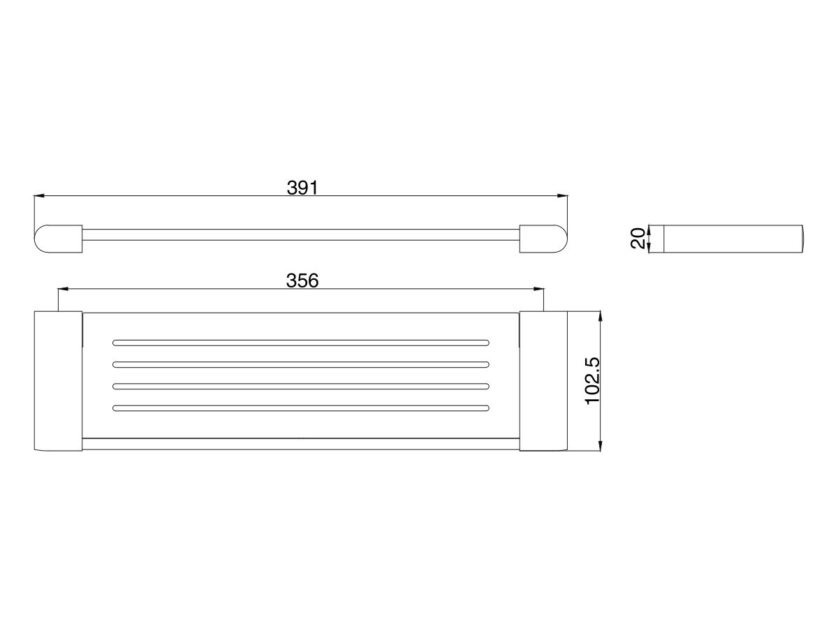 Mizu Soothe Metal Shower Shelf Chrome