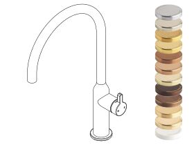 Hero - Faucet Strommen Vara Fin Gooseneck Sink Mixer Tap Specialty Finish (4 Star) Lead Free