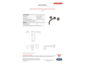Specification Sheet - Sussex Pure Bath Set 200mm PVD Brushed Gunmetal Lead Free