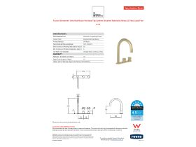 Specification Sheet - Faucet Strommen Vara Fin Hob Basin Hostess Tap System Right Hand Brushed Admiralty Brass (6 Star) Lead Free