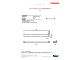 Specification Sheet - Sussex Scala Double Towel Rail 700mm Matte Black