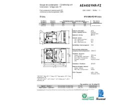 Specification Sheet - Tecumseh Condensing Unit AET4450YHR-FZ1C