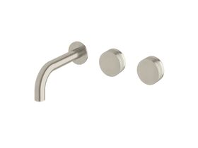 Sussex Pure Wall Bath Hostess System 160mm Right Hand with Cirque Textured Handles PVD Brushed Nickel
