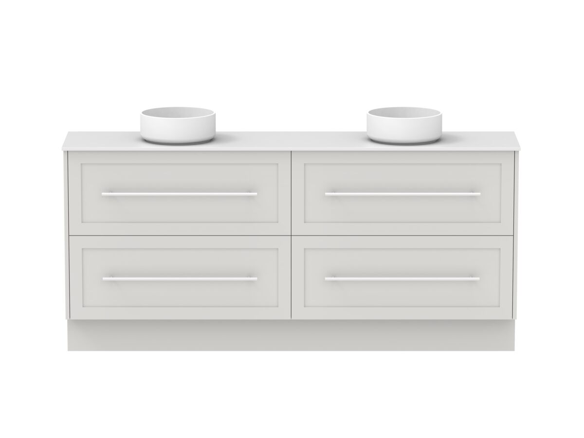 Hero - Kado Lux Ensuite All Drawer Twin 1800mm Floor Mount Double Basin 12mm Durasein Top