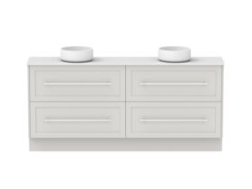 Hero - Kado Lux Ensuite All Drawer Twin 1800mm Floor Mount Double Basin 12mm Durasein Top