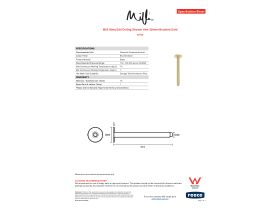 Specification Sheet - Milli Marq Edit Ceiling Shower Arm 300mm Brushed Gold