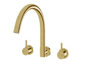 Hero - Sussex Scala Wall Spa Set Curved LUX PVD Brushed Pure Gold