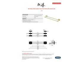 Specification Sheet - Milli Marq Edit Double Towel Rail 600mm Brushed Gold