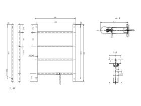 Posh Solus MK2 Heated Towel Rail 500mm x 700mm