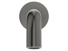 Supporting Image 2 - Mizu Drift Wall Basin/Bath Outlet Curve Spout 250mm Brushed Gunmetal (6 Star) Lead Free - Front