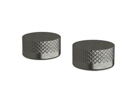 Sussex Pure Basin Top Assembly Taps with Diamond Textured Handles PVD Brushed Gunmetal