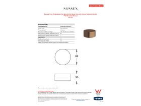 Specification Sheet - Sussex Pure Progressive Top Mount Hob Mixer Tap with Cirque Textured Handle PVD Brushed Bronze