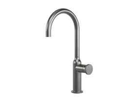 Hero - Faucet Strommen Vara Disc Gooseneck Basin Mixer Tap Brushed Graphite (6 Star) Lead Free