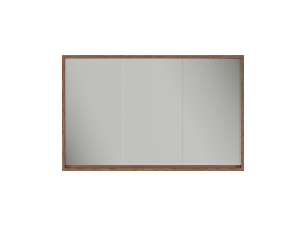 Supporting Image - Kado Aspect 1200mm Mirror Cabinet Three Doors with Surround View - Florentine Walnut