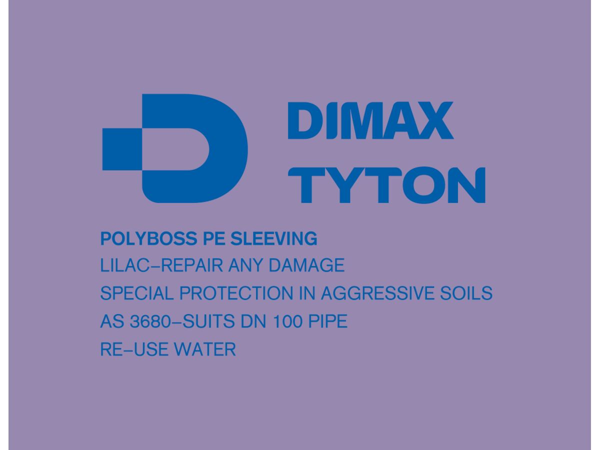 Supporting Image - Ductile Iron Pipe Poly Sleeve Lilac (30) 100mm