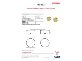 Specification Sheet - Sussex Pure Elemental Wall Top Assembly PVD Brushed Gold Lead Free