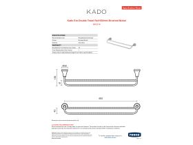 Specification Sheet - Kado Era Double Towel Rail 600mm Brushed Nickel