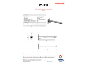 Specification Sheet - Mizu Silk Bath Outlet Brushed Gunmetal