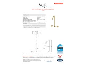 Specification Sheet - Milli Pure Vessel Basin Set PVD Brushed Gold (5 Star)