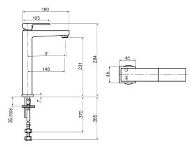 Mizu Bloc MK2 Extended Basin Mixer (4 Star)