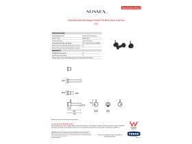 Specification Sheet - Scala Wall Bath Set Straight 160mm PVD Matte Black Lead Free