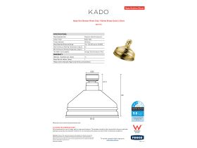 Specification Sheet - Kado Era Shower Rose Only 103mm Brass Gold (3 Star)