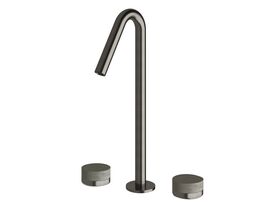 Sussex Pure Vessel Basin Set with Linear Textured Handles PVD Brushed Gunmetal (5 Star)
