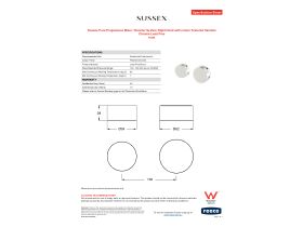 Specification Sheet - Sussex Pure Progressive Mixer / Diverter System Right Hand with Linear Textured Handles Chrome Lead Free
