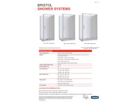 Technical Guide - Posh Bristol Shower System with Rear Outlet 900mm x 900mm White & Chrome