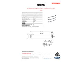 Specification Sheet - Mizu Drift Heated Towel Rail 630mm (Triple Pack) Brushed Stainless Steel
