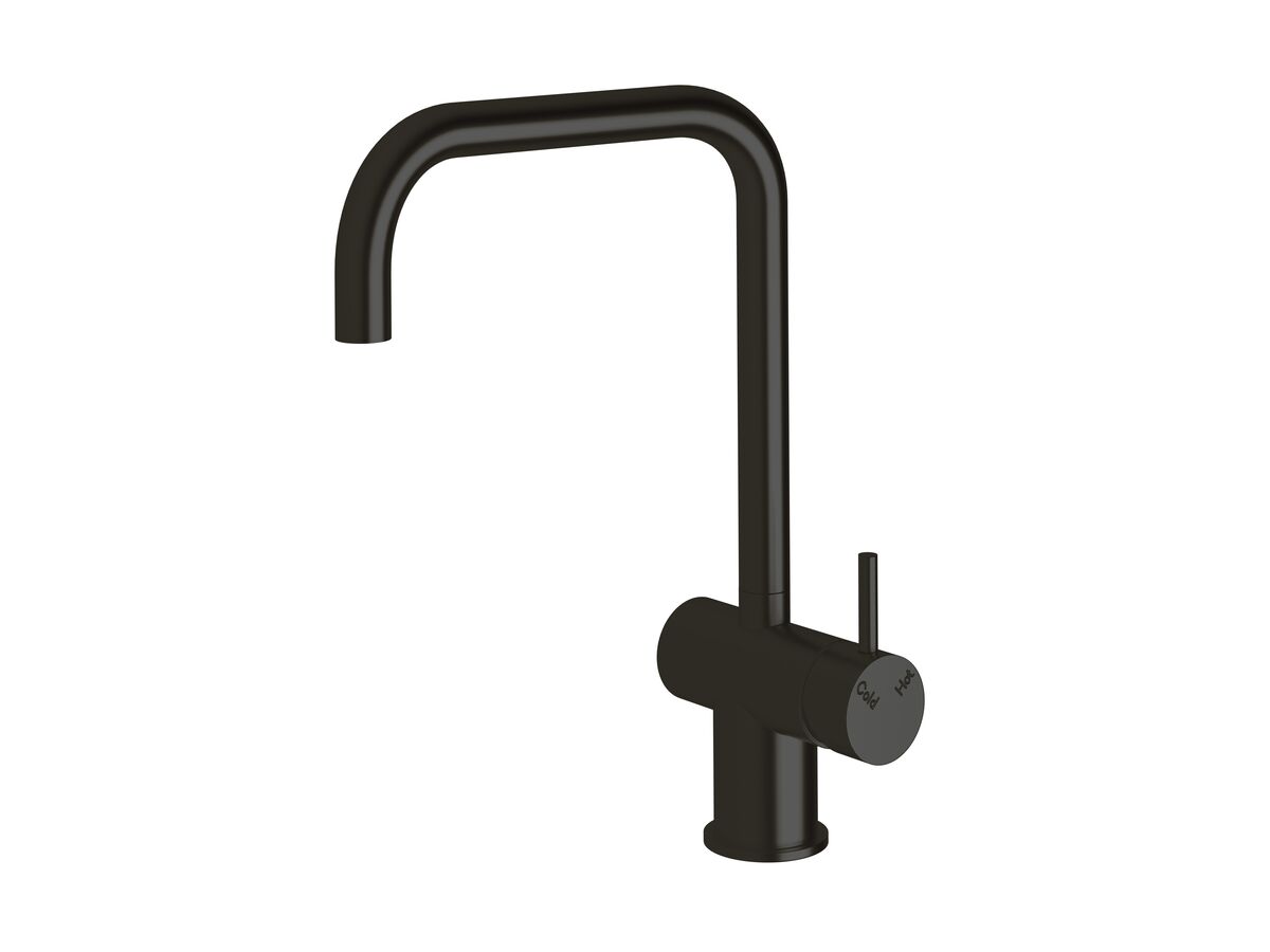 Sussex Scala Sink Mixer Square Large RH LUX PVD Matte Opium Black (4 Star)