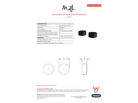 Specification Sheet - Milli Pure Basin Top Assembly Taps PVD Matte Black