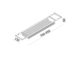 Milli Axon MK2 Extendable Bath Rack Chrome