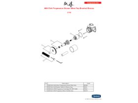 Component Listing - Milli Etch Progressive Shower Mixer Tap Brushed Bronze