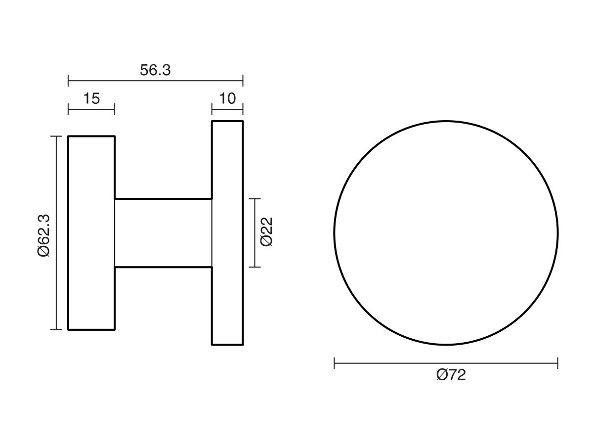 Milli Inox Robe Hook Stainless Steel