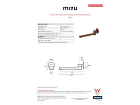Specification Sheet - Mizu Drift Swivel Bath Outlet Straight Spout 227mm Brushed Bronze