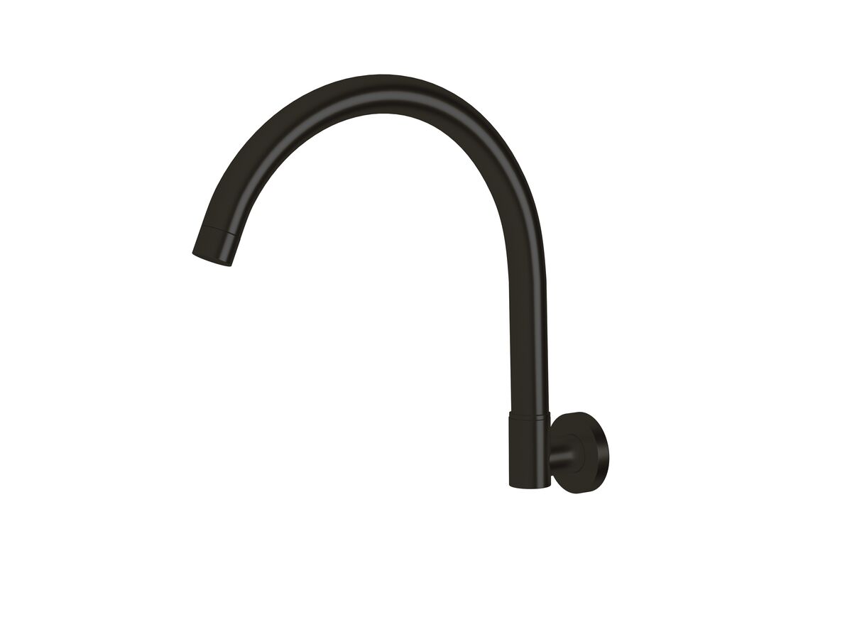Sussex Scala Wall Spa Outlet Curved LUX PVD Matte Opium Black