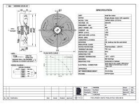 Specification Sheet - Tecumseh 500mm 1ph Fan Motor Assembly 7552111
