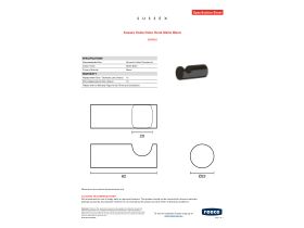 Specification Sheet - Sussex Scala Robe Hook Matte Black