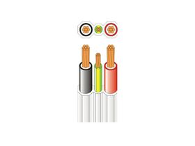 E/Cable Cable 1mm 2C+E Flat Wht SRF3010V