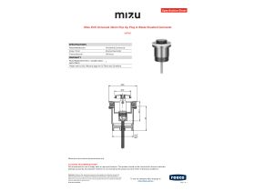 Specification Sheet - Mizu Drift Universal DN40 Pop Up Plug & Waste Brushed Gunmetal