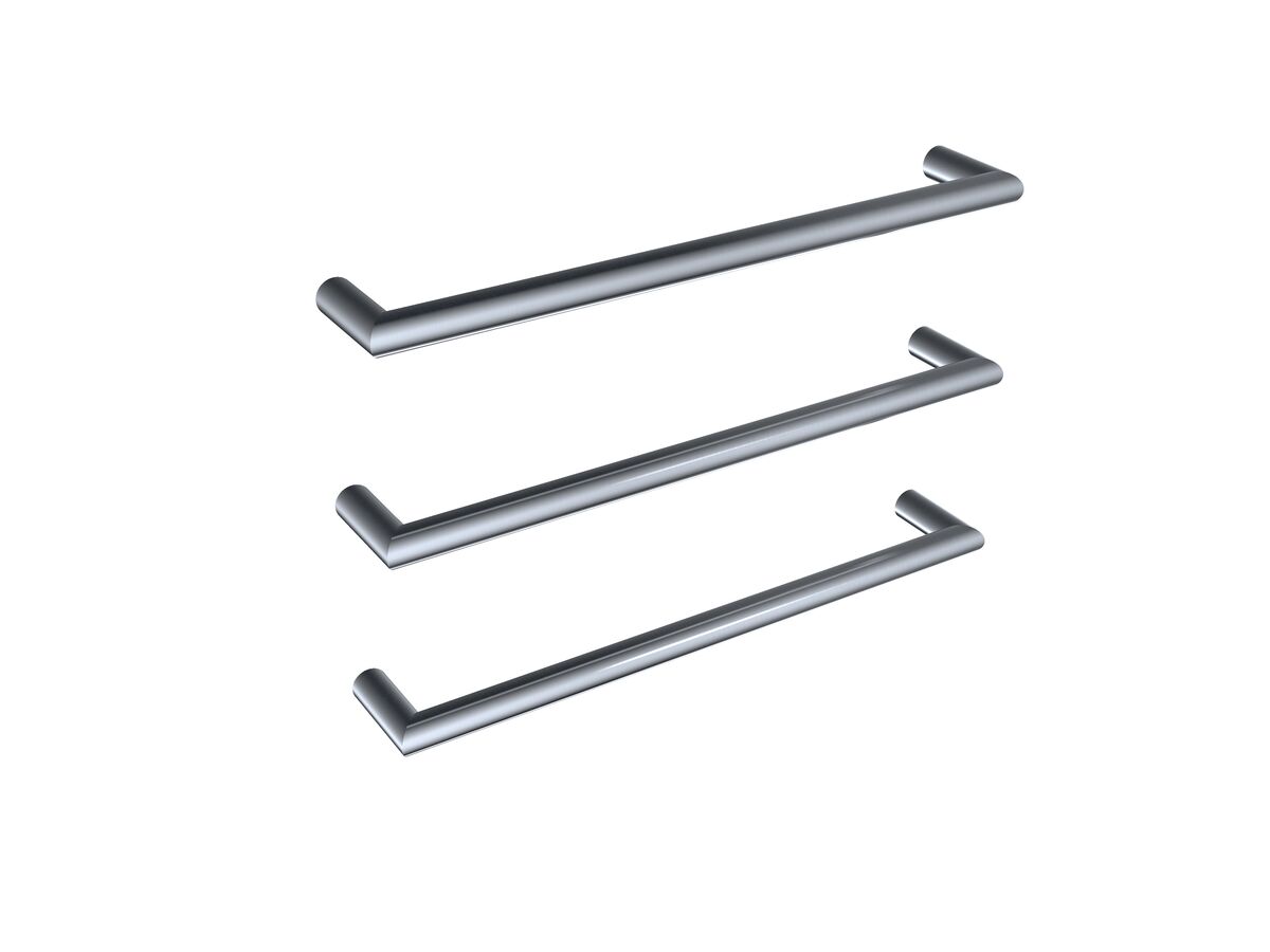 Mizu Drift Heated Towel Rail 630mm (Triple Pack) Brushed Stainless Steel