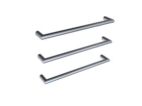 Mizu Drift Heated Towel Rail 630mm (Triple Pack) Brushed Stainless Steel