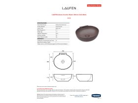 Specification Sheet - LAUFEN Alessi Counter Basin 450mm Cafe Matte