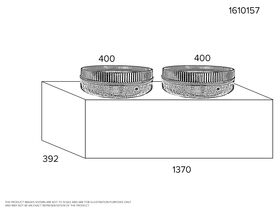 Return Air Plenum - 392mm x 1370mm With 2 x 400mm